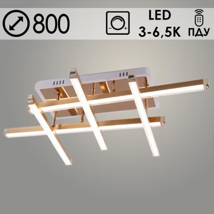 Люстра K33227/5 WH+FGD белый/золото LED 86W 3000K-6500K ПДУ диммер d800, 24